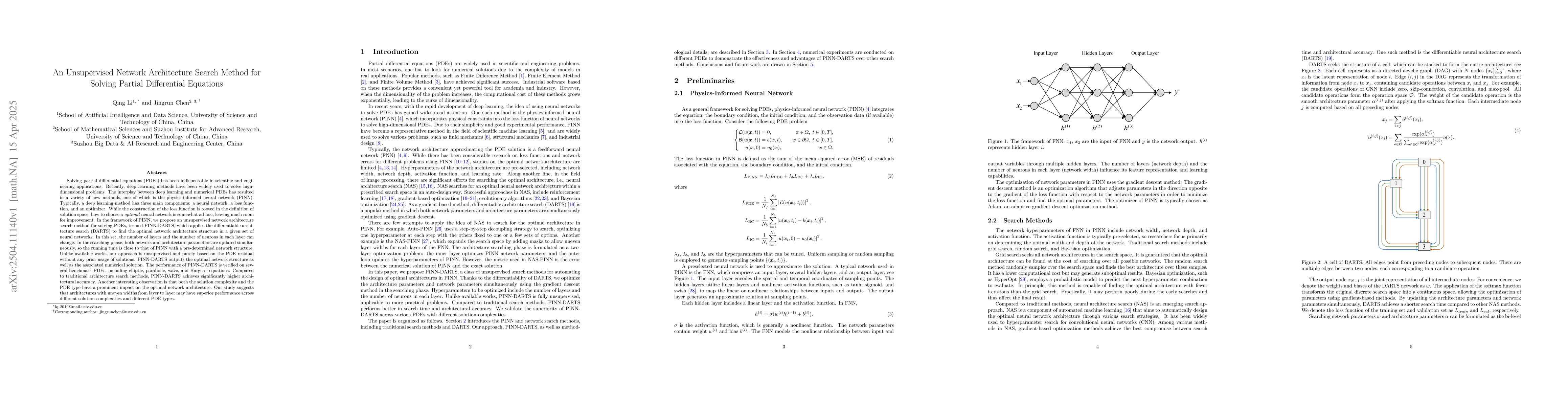 Thumbnail for An Unsupervised Network Architecture Search Method for Solving Partial
  Differential Equations