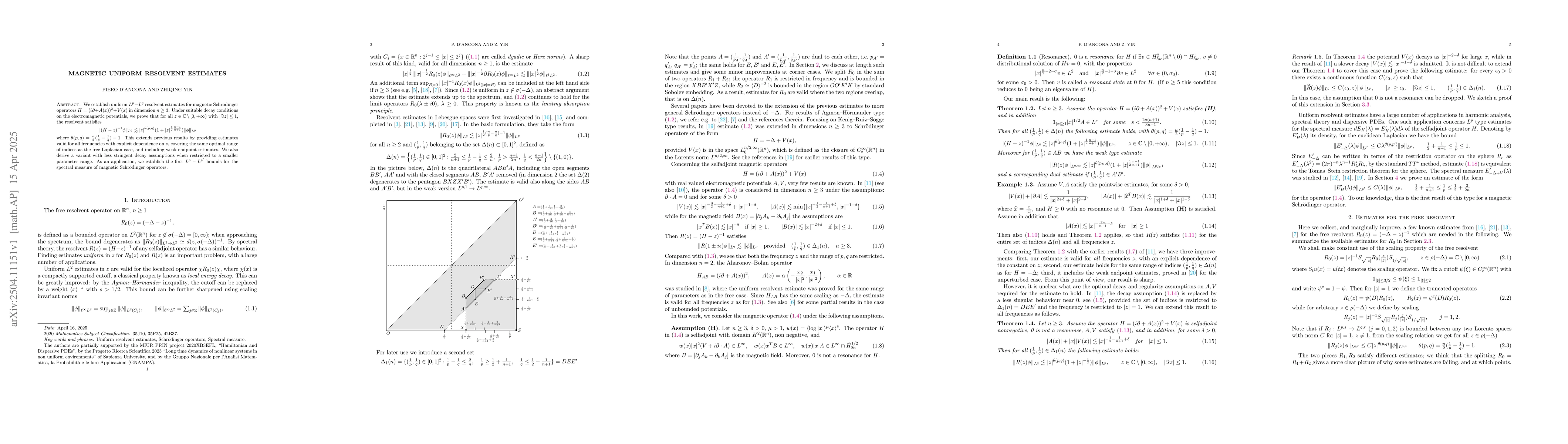 Thumbnail for Magnetic uniform resolvent estimates