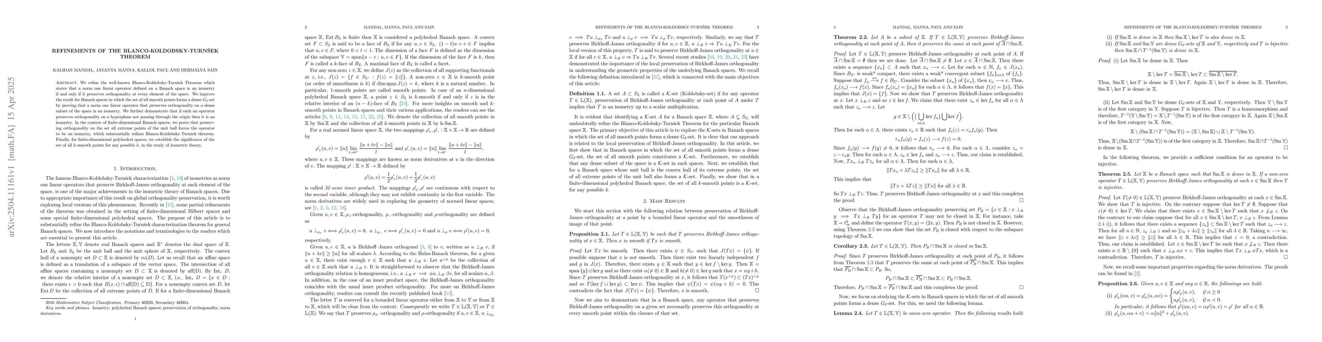 Thumbnail for Refinements of the Blanco-Koldobsky-Turnšek Theorem