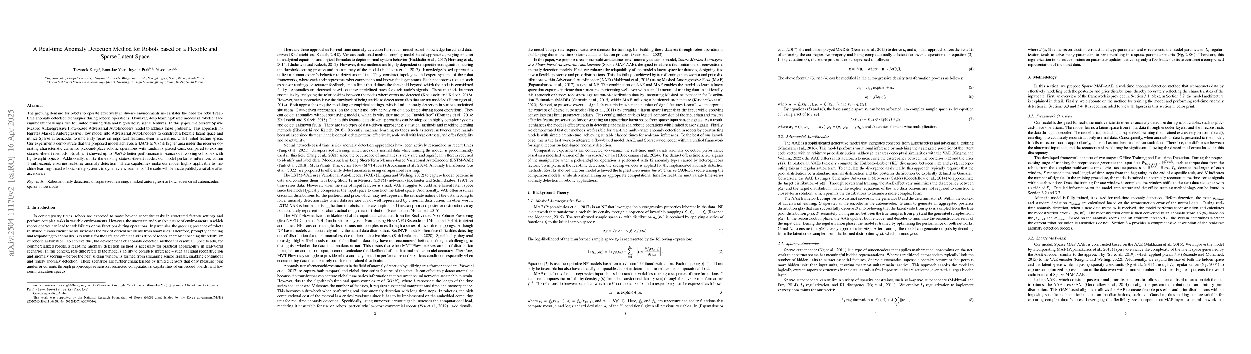 Thumbnail for A Real-time Anomaly Detection Method for Robots based on a Flexible and
  Sparse Latent Space