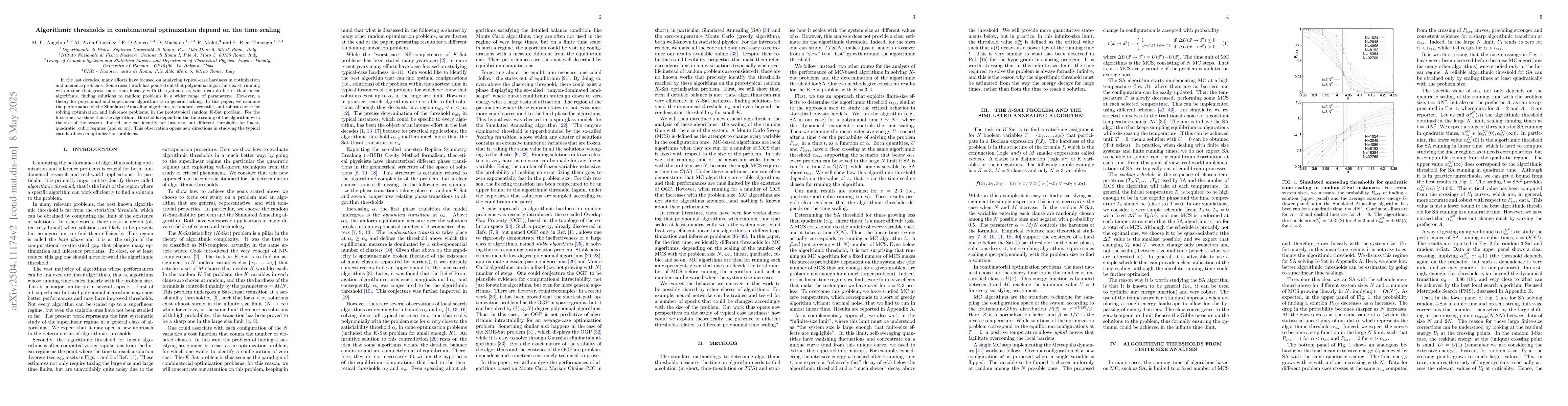 Thumbnail for Algorithmic thresholds in combinatorial optimization depend on the time
  scaling