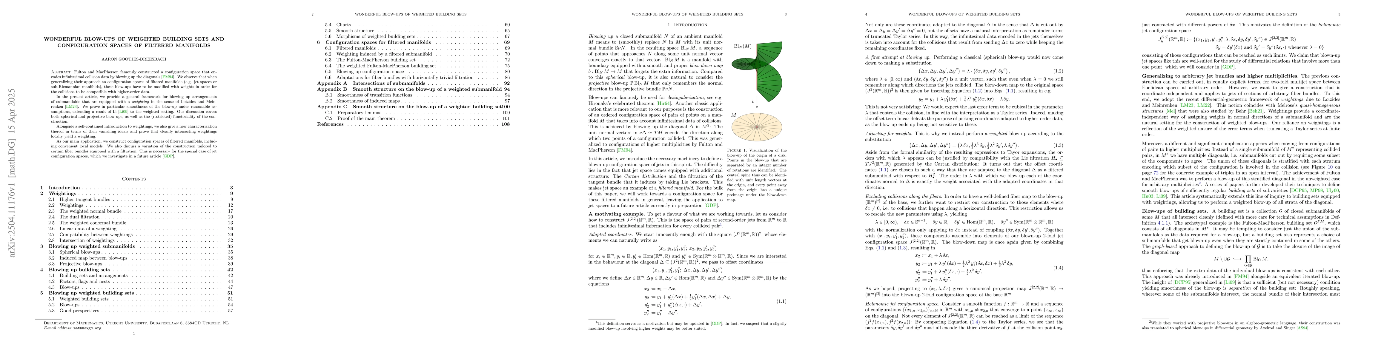 Thumbnail for Wonderful Blow-Ups of Weighted Building Sets and Configuration Spaces of
  Filtered Manifolds