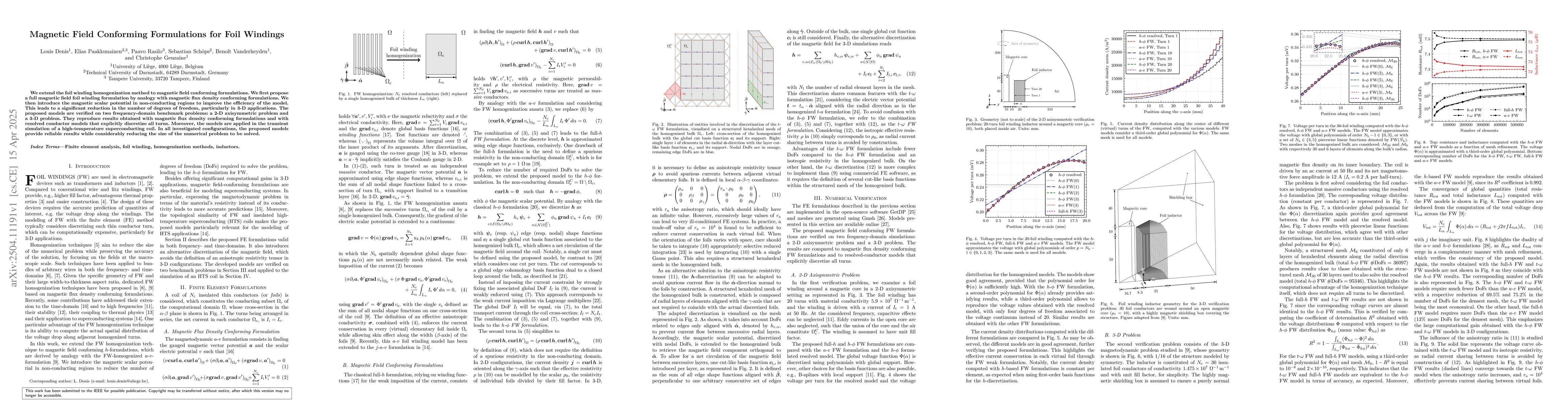Thumbnail for Magnetic Field Conforming Formulations for Foil Windings