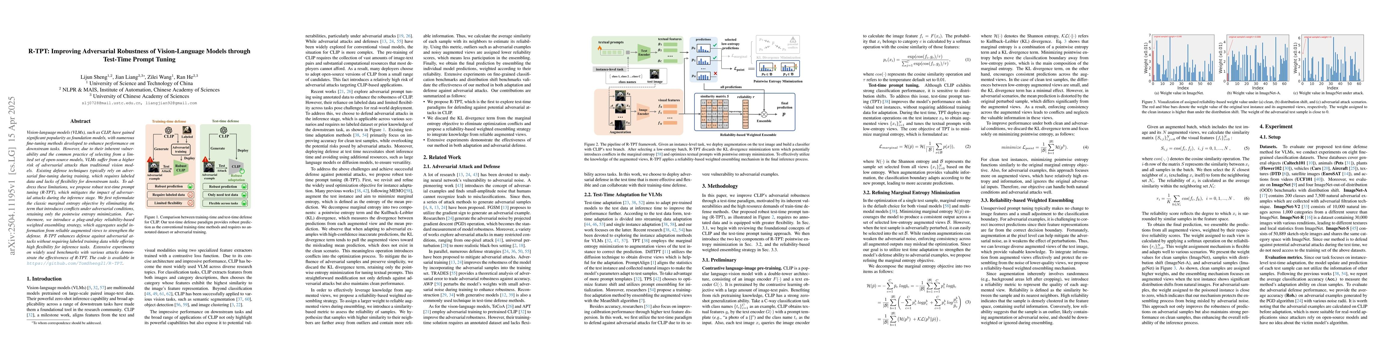 Thumbnail for R-TPT: Improving Adversarial Robustness of Vision-Language Models
  through Test-Time Prompt Tuning