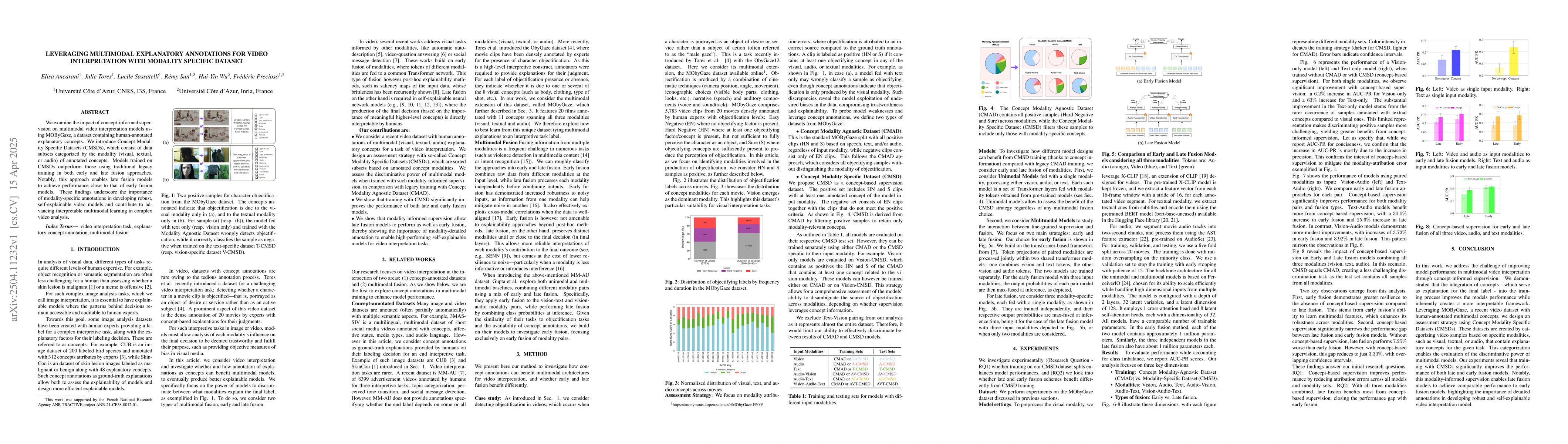 Thumbnail for Leveraging multimodal explanatory annotations for video interpretation
  with Modality Specific Dataset