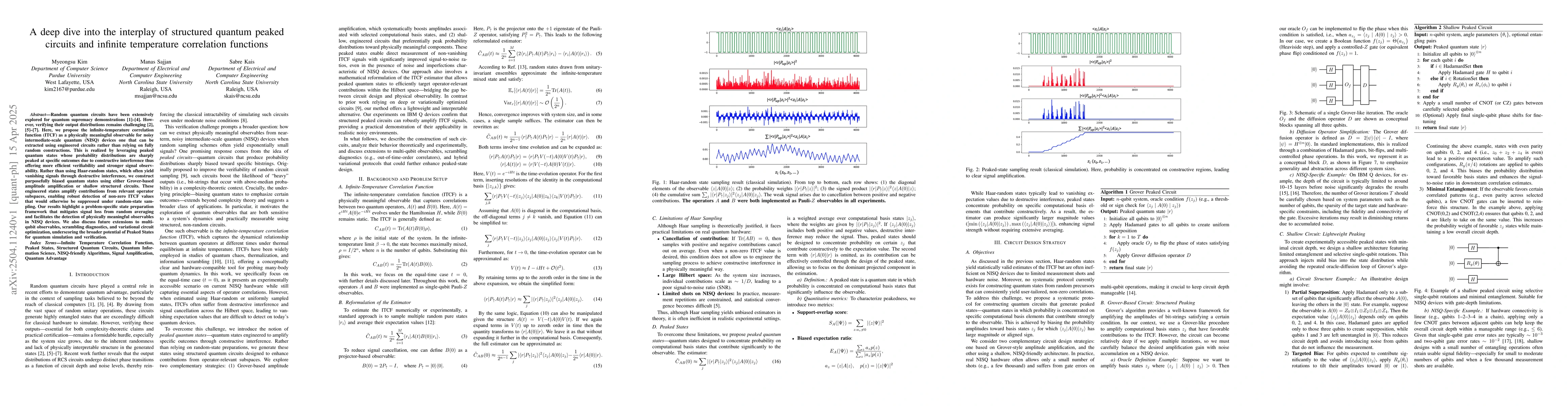 Thumbnail for A deep dive into the interplay of structured quantum peaked circuits and
  infinite temperature correlation functions