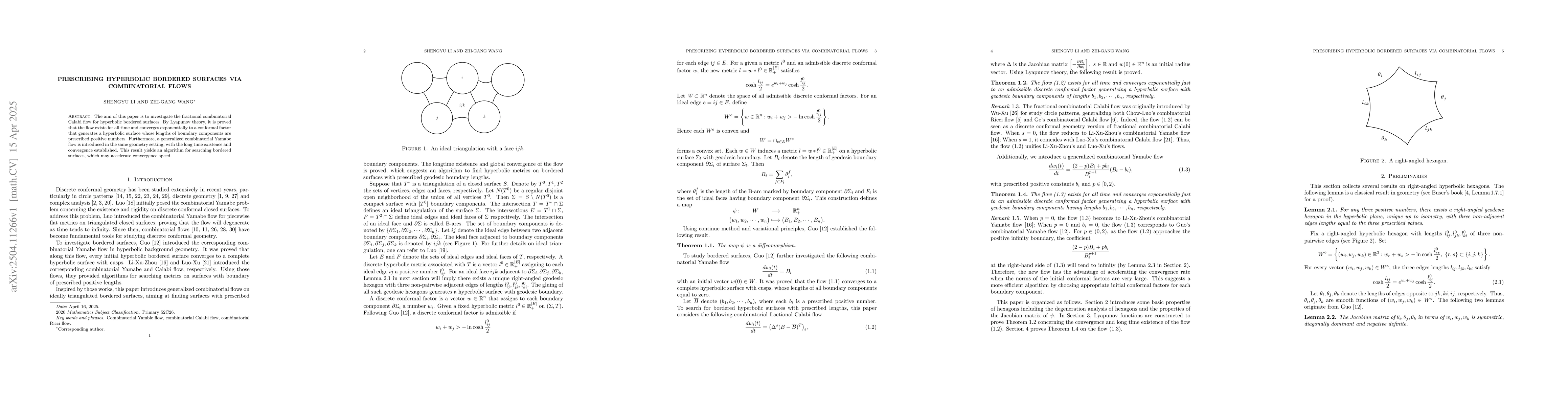 Thumbnail for Prescribing hyperbolic bordered surfaces via combinatorial flows