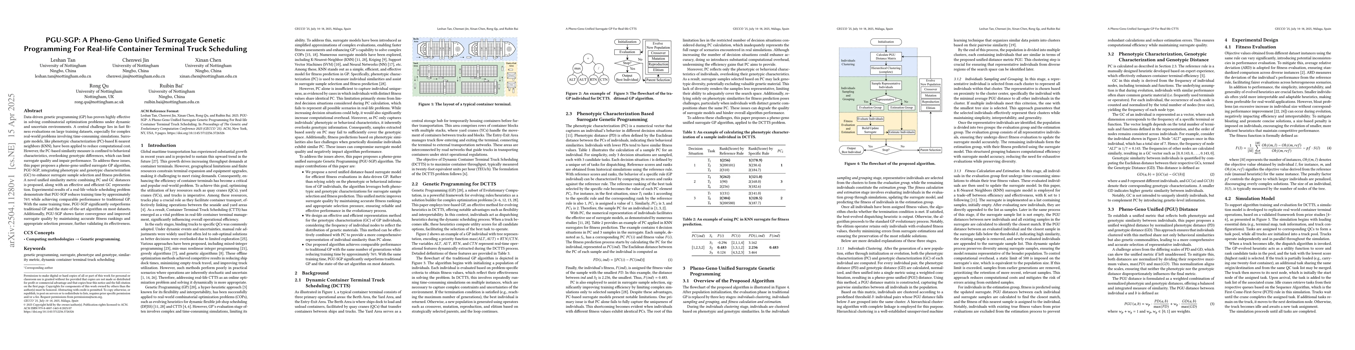 Thumbnail for PGU-SGP: A Pheno-Geno Unified Surrogate Genetic Programming For
  Real-life Container Terminal Truck Scheduling