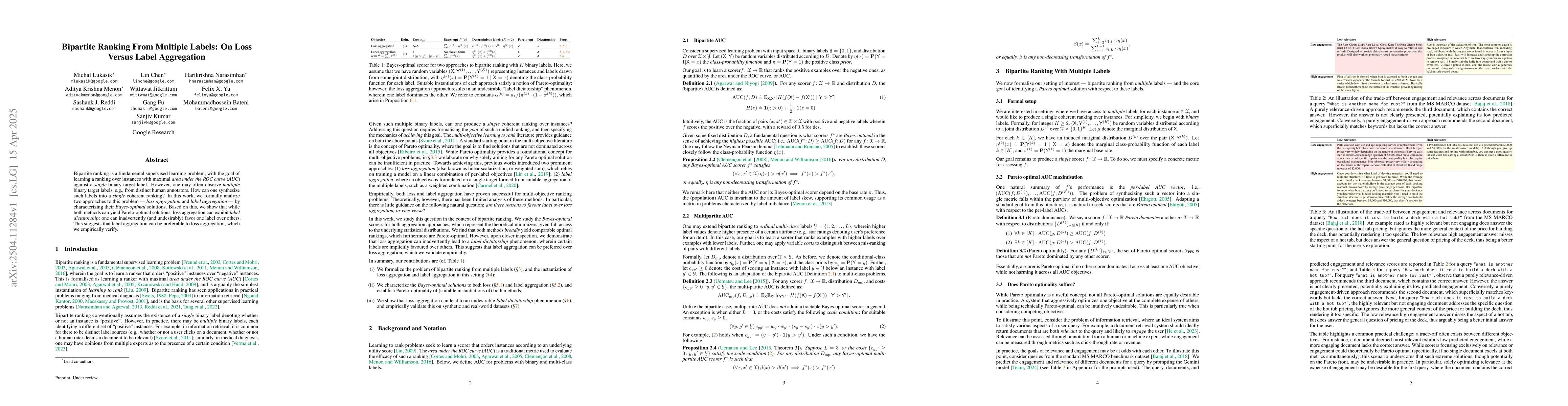 Thumbnail for Bipartite Ranking From Multiple Labels: On Loss Versus Label Aggregation