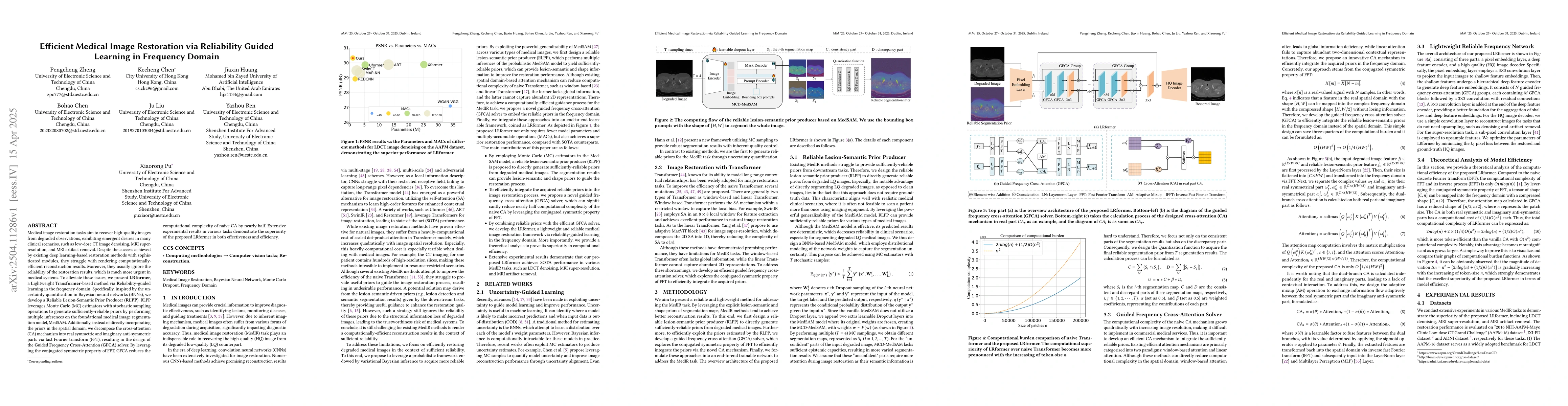 Thumbnail for Efficient Medical Image Restoration via Reliability Guided Learning in
  Frequency Domain
