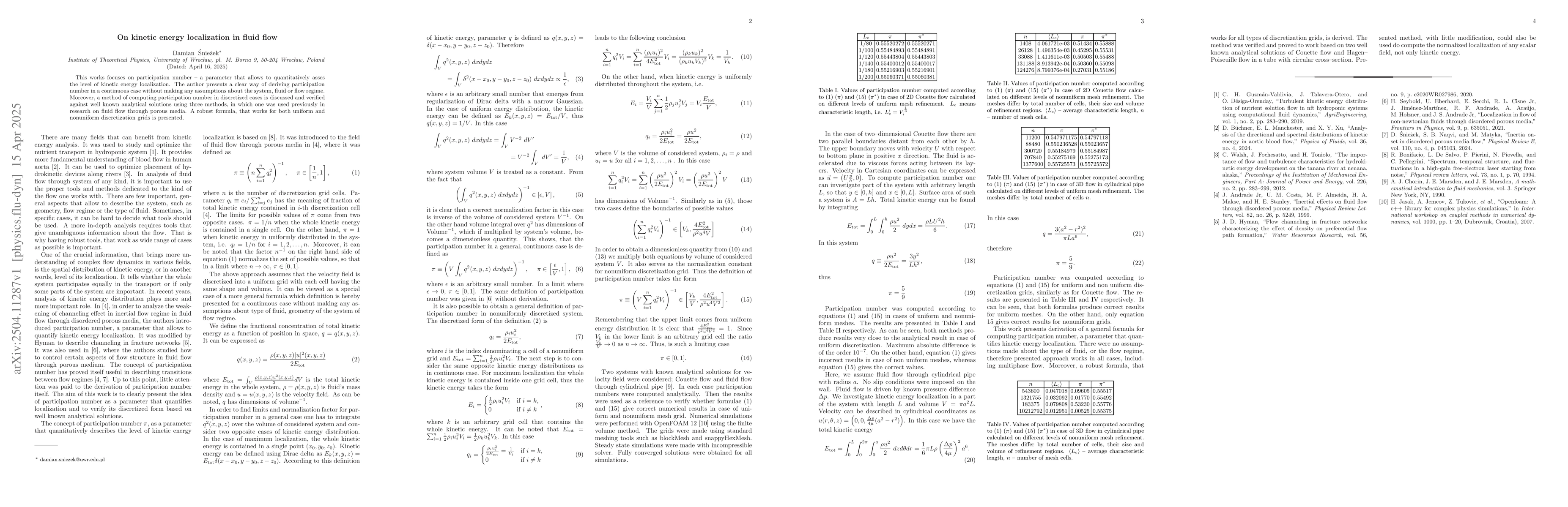 Thumbnail for On kinetic energy localization in fluid flow