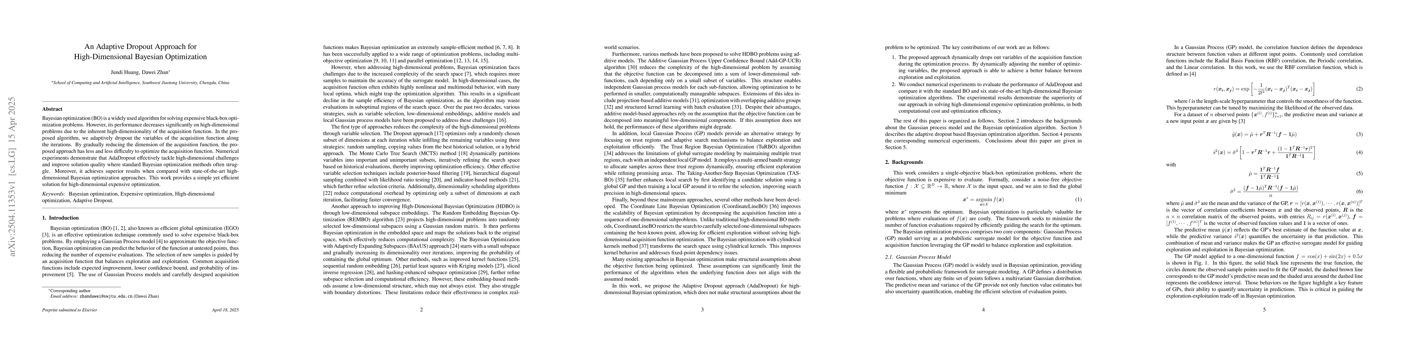 Thumbnail for An Adaptive Dropout Approach for High-Dimensional Bayesian Optimization