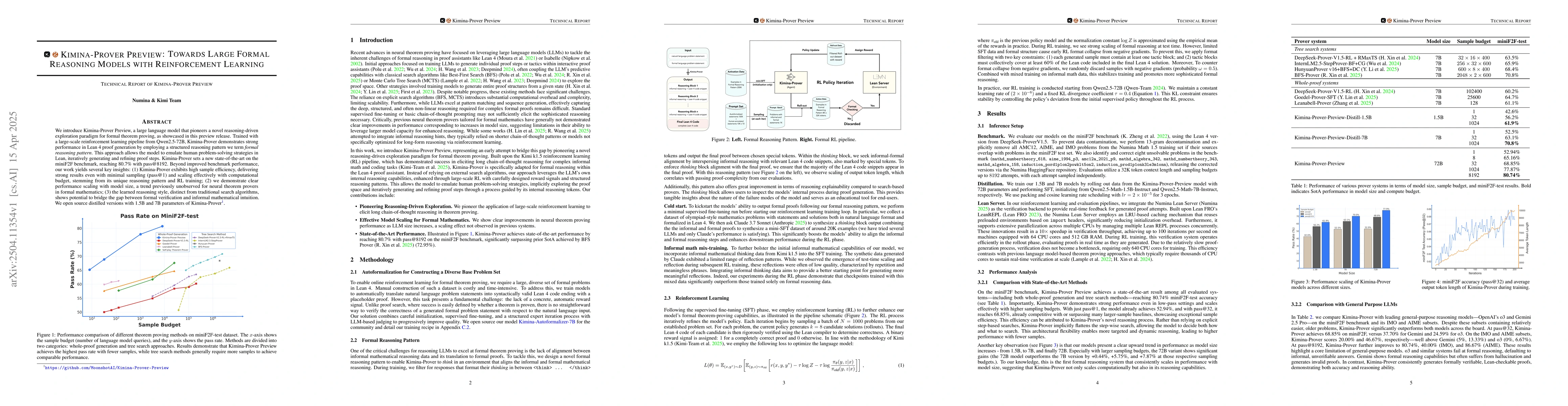 Thumbnail for Kimina-Prover Preview: Towards Large Formal Reasoning Models with
  Reinforcement Learning