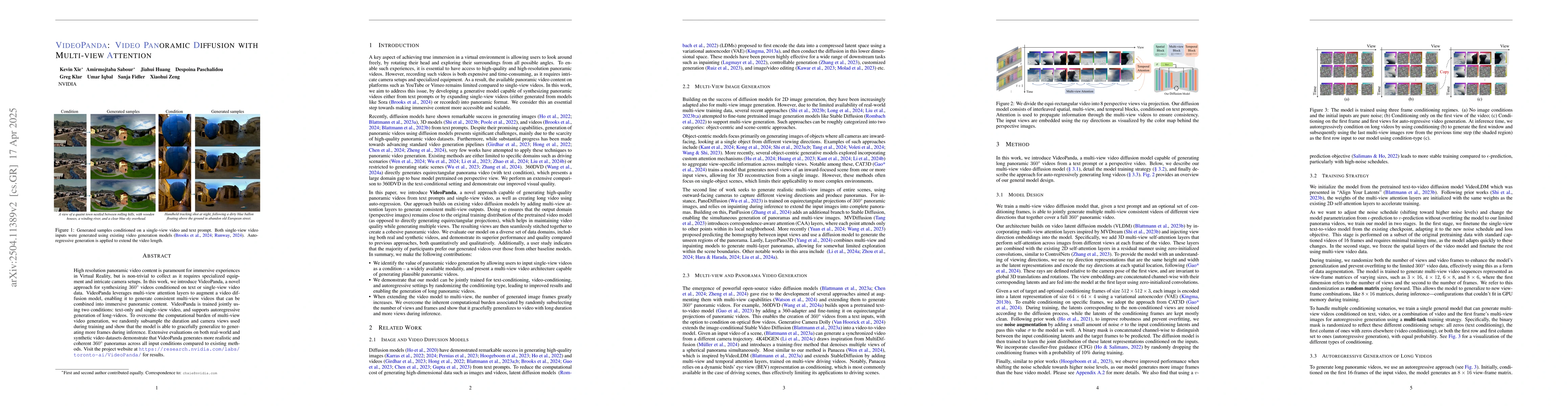 Thumbnail for VideoPanda: Video Panoramic Diffusion with Multi-view Attention