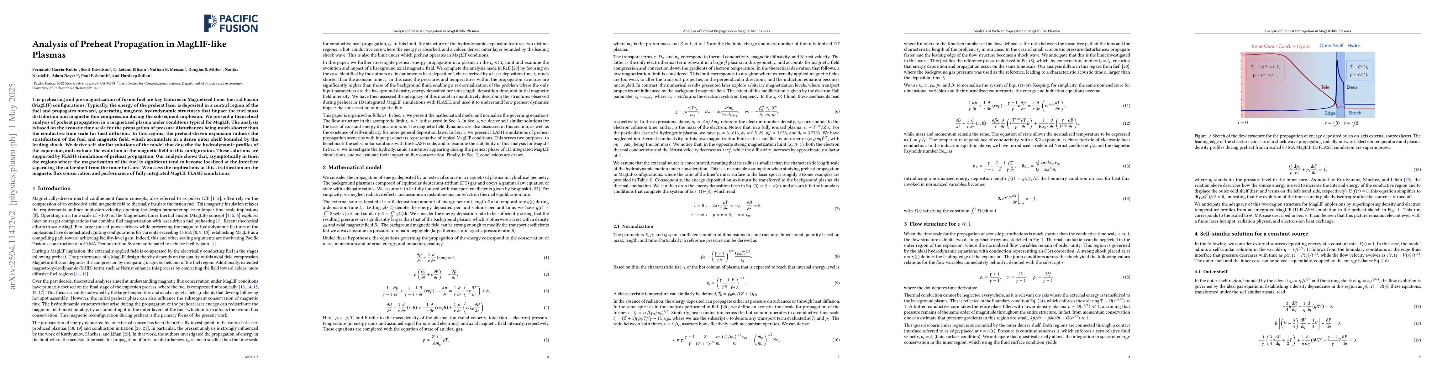 Thumbnail for Analysis of Preheat Propagation in MagLIF-like Plasmas