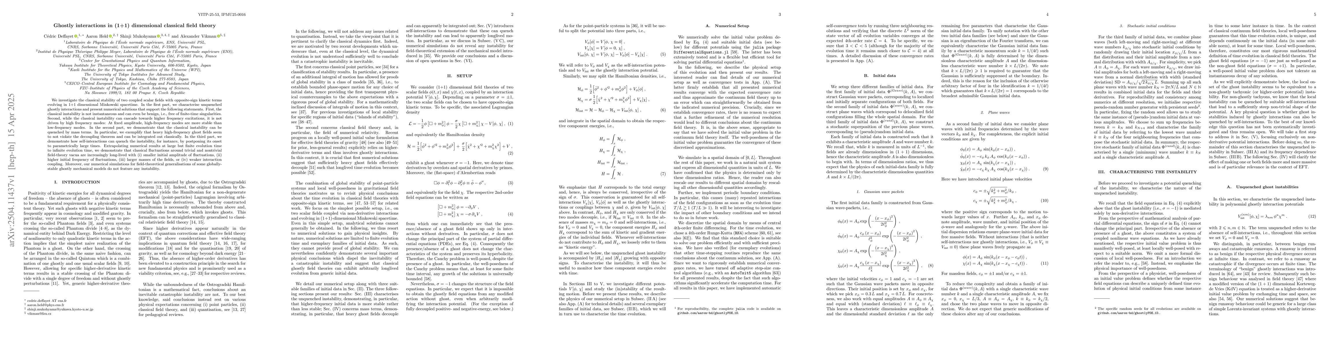 Thumbnail for Ghostly interactions in (1+1) dimensional classical field theory