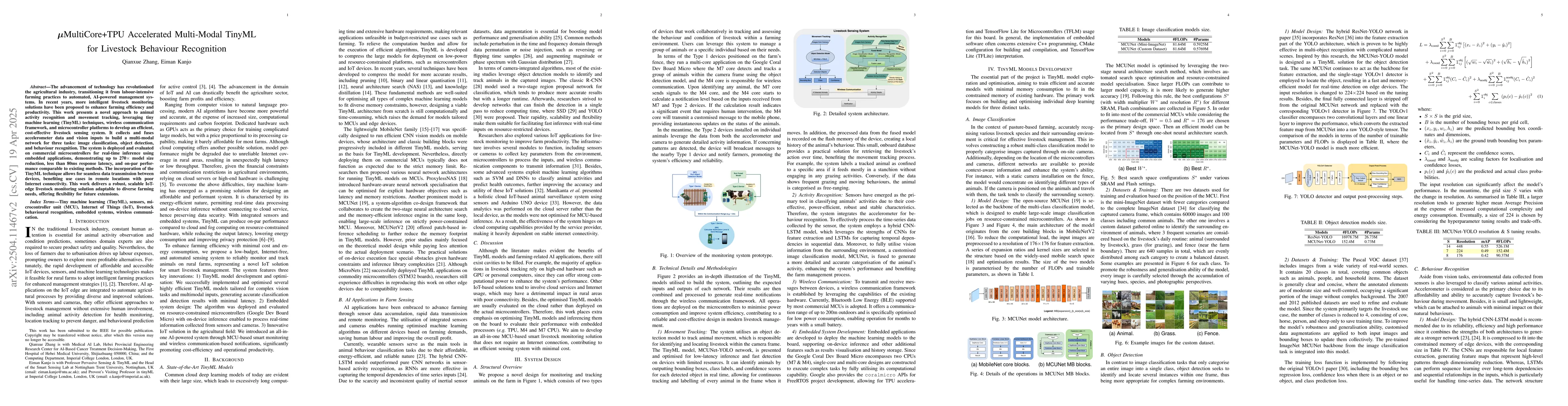 Thumbnail for MultiCore+TPU Accelerated Multi-Modal TinyML for Livestock Behaviour
  Recognition