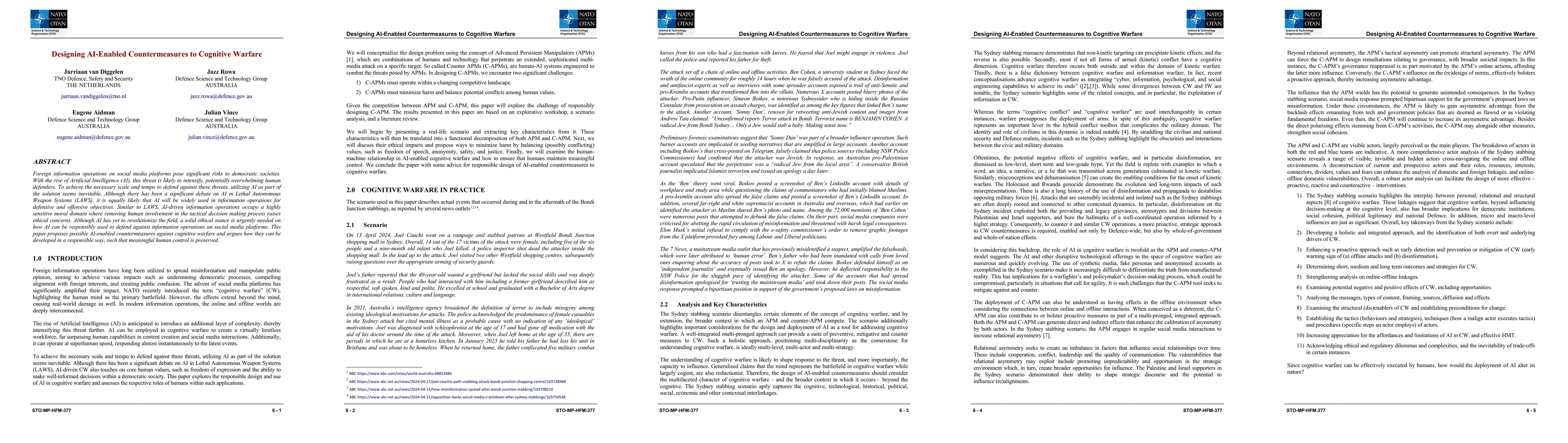 Thumbnail for Designing AI-Enabled Countermeasures to Cognitive Warfare