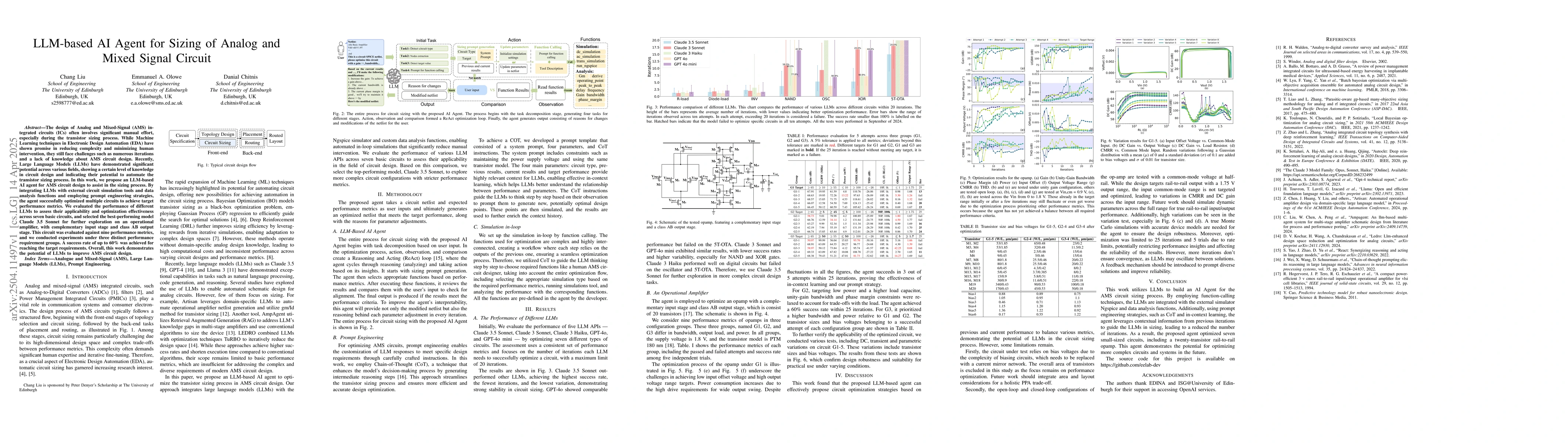 Thumbnail for LLM-based AI Agent for Sizing of Analog and Mixed Signal Circuit