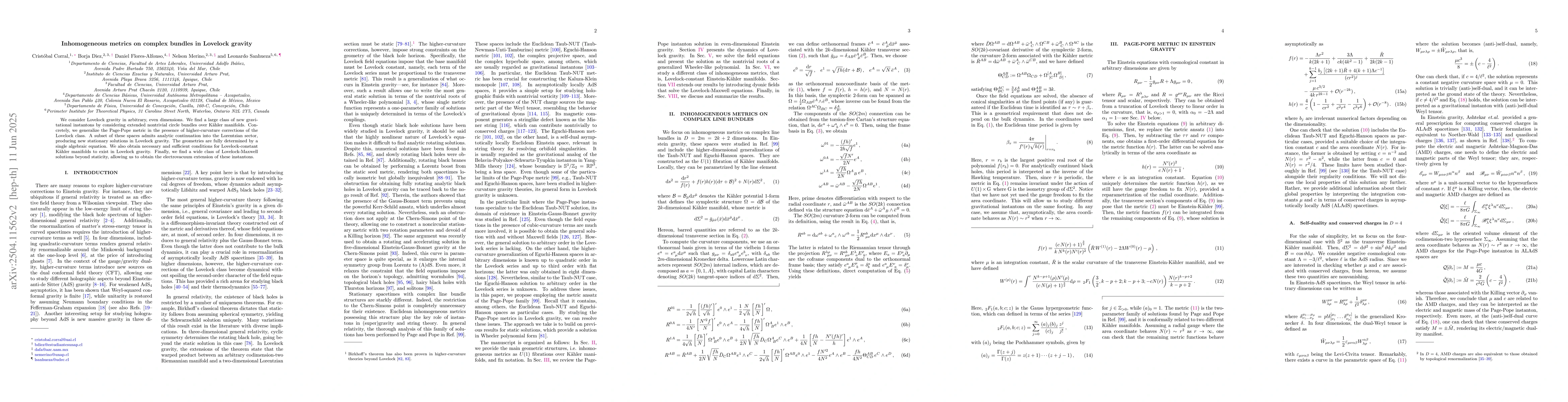 Thumbnail for Inhomogeneous metrics on complex bundles in Lovelock gravity