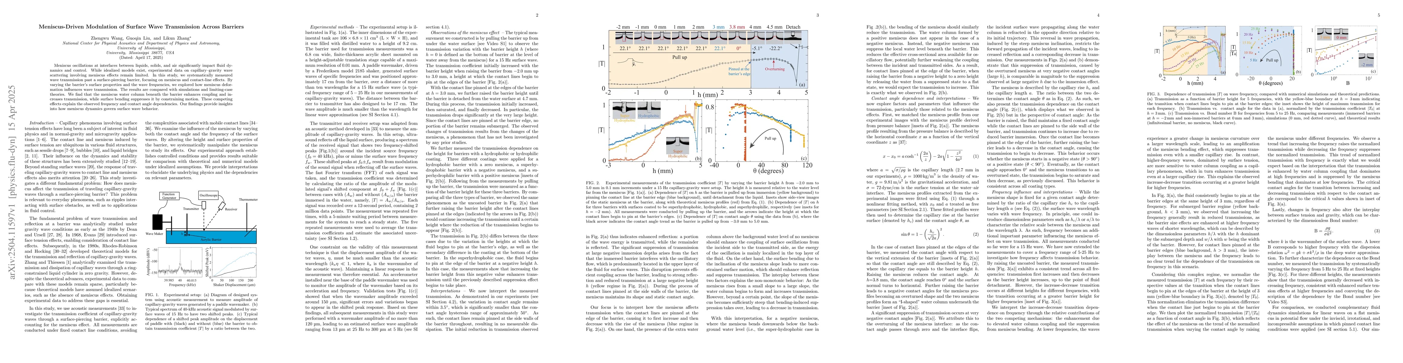 Thumbnail for Meniscus-Driven Modulation of Surface Wave Transmission Across Barriers