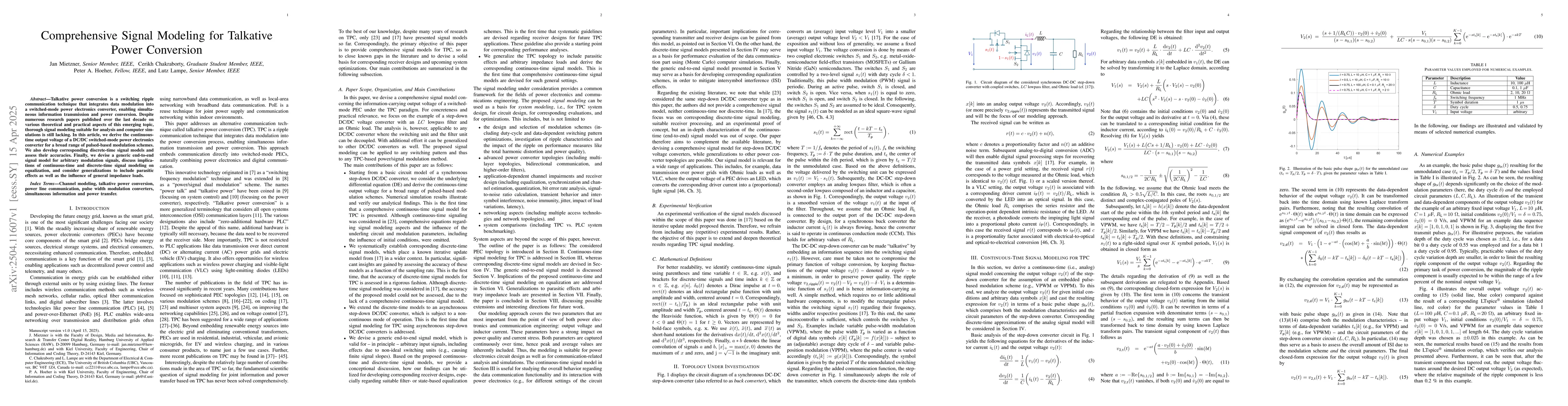 Thumbnail for Comprehensive Signal Modeling for Talkative Power Conversion