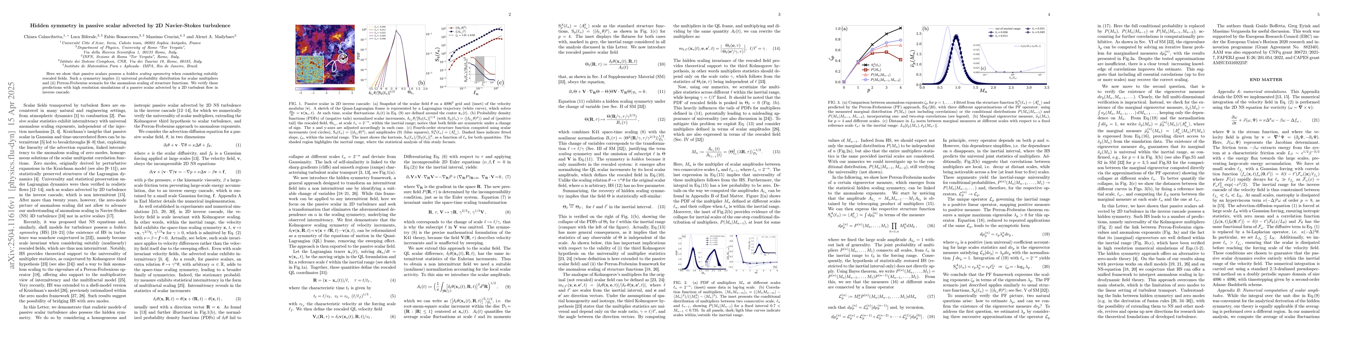 Thumbnail for Hidden symmetry in passive scalar advected by 2D Navier-Stokes
  turbulence