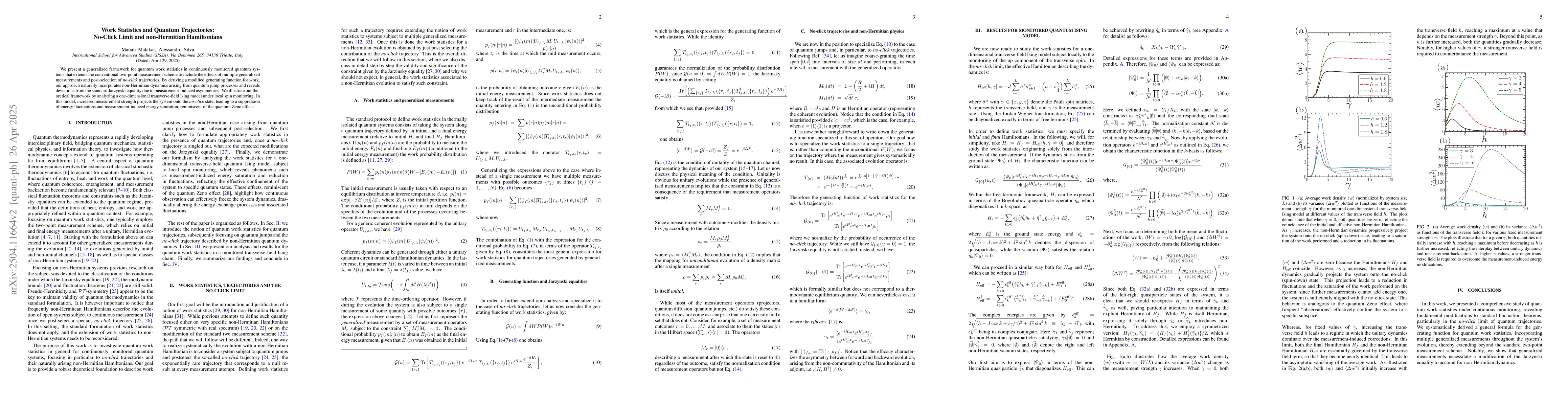 Thumbnail for Work Statistics and Quantum Trajectories: No-Click Limit and
  non-Hermitian Hamiltonians