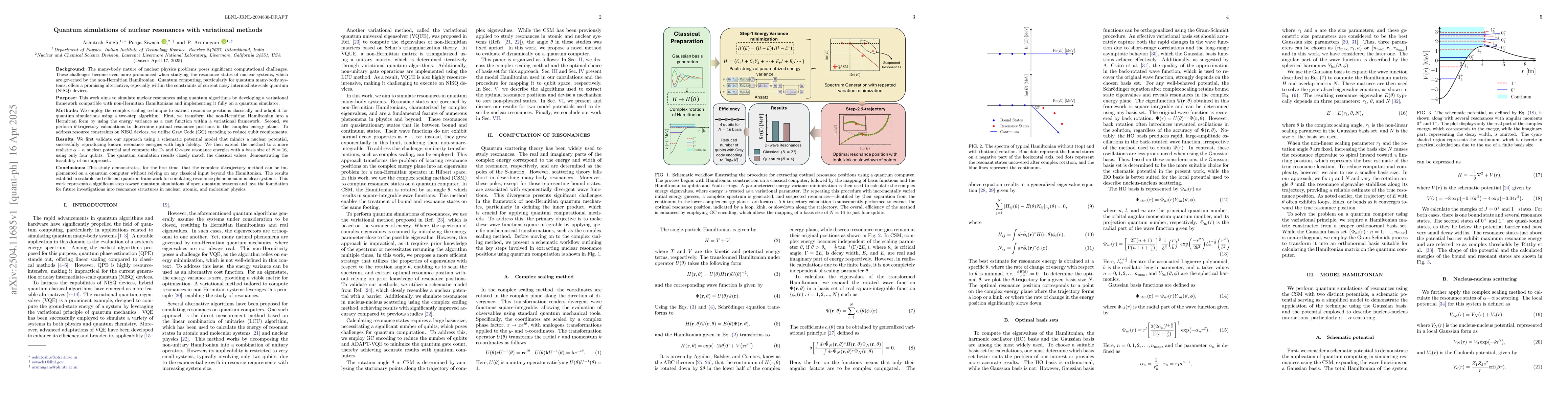Thumbnail for Quantum simulations of nuclear resonances with variational methods