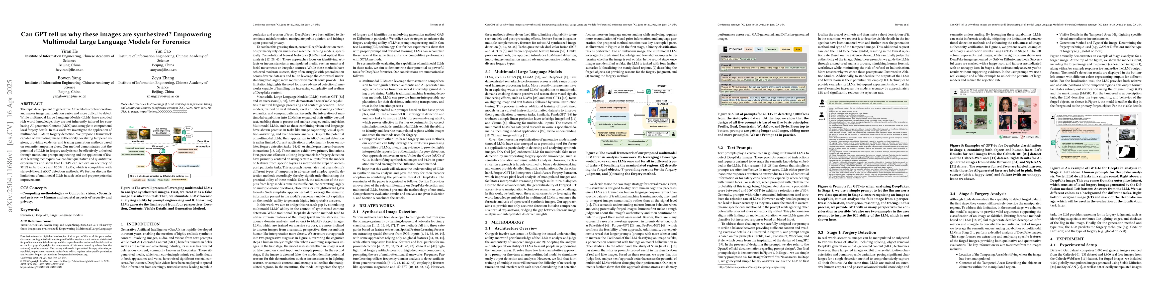Thumbnail for Can GPT tell us why these images are synthesized? Empowering Multimodal
  Large Language Models for Forensics