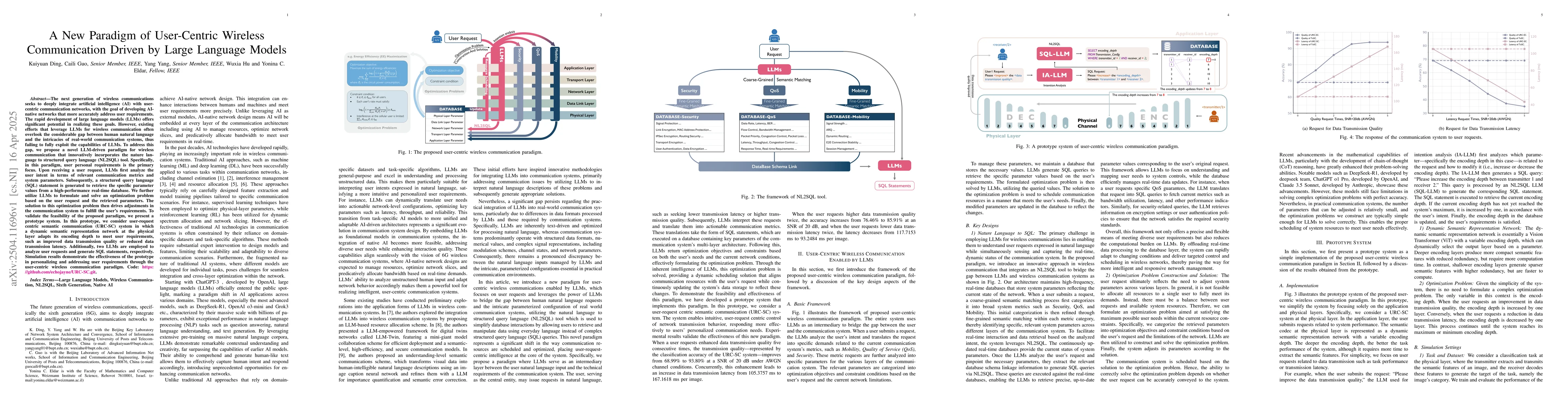 Thumbnail for A New Paradigm of User-Centric Wireless Communication Driven by Large
  Language Models