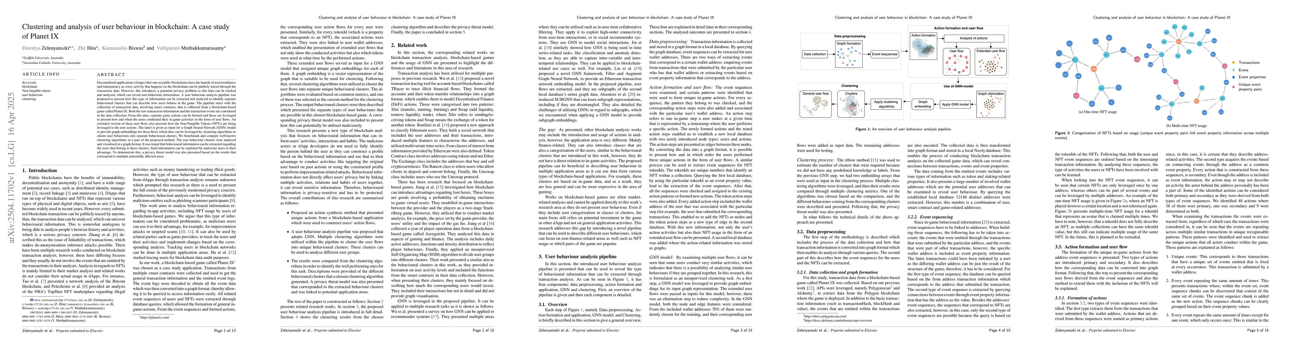 Thumbnail for Clustering and analysis of user behaviour in blockchain: A case study of
  Planet IX