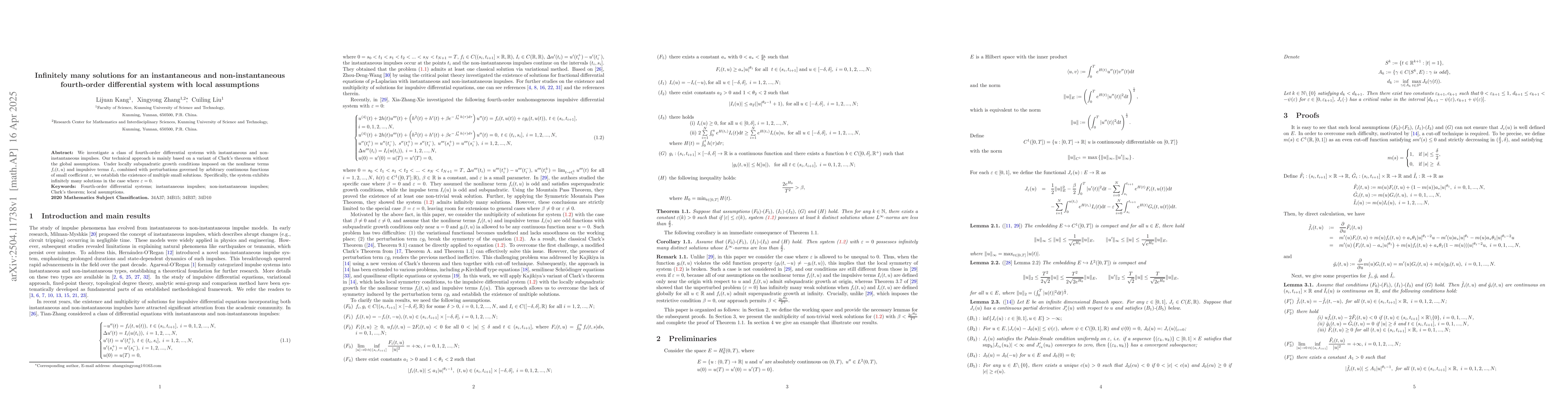 Thumbnail for Infinitely many solutions for an instantaneous and non-instantaneous
  fourth-order differential system with local assumptions