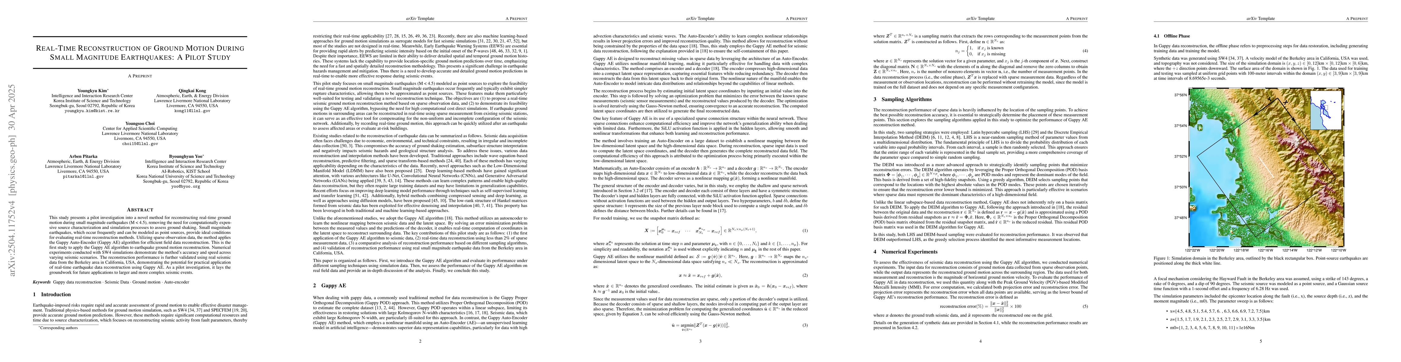 Thumbnail for Real-Time Reconstruction of Ground Motion During Small Magnitude
  Earthquakes: A Pilot Study