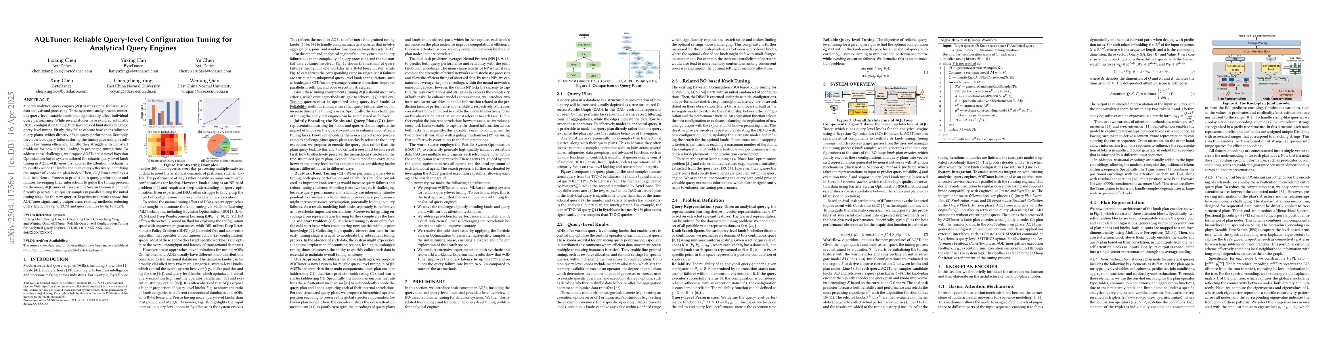 Thumbnail for AQETuner: Reliable Query-level Configuration Tuning for Analytical Query
  Engines