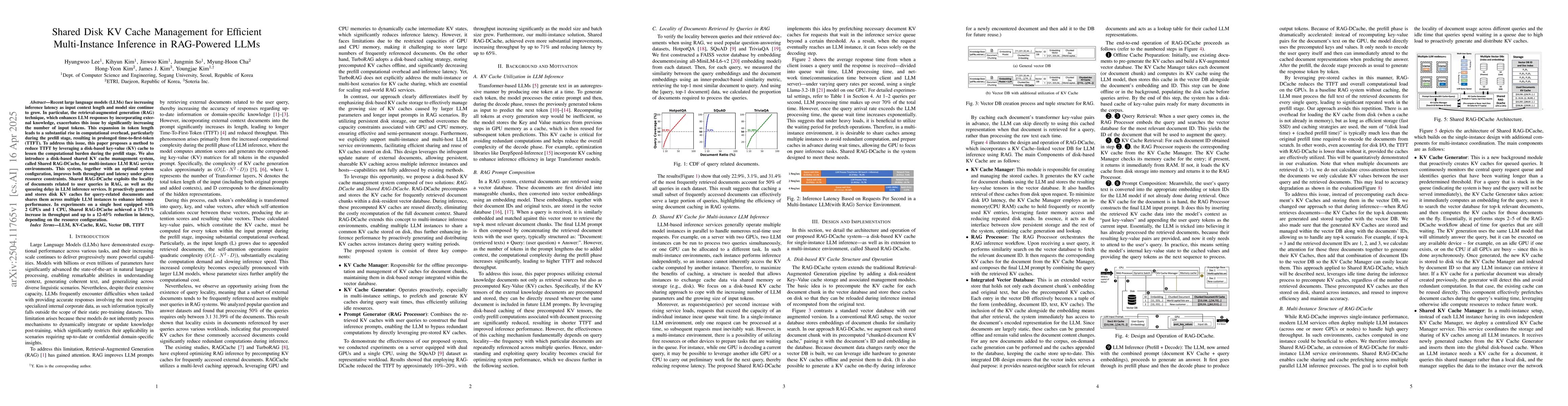 Thumbnail for Shared Disk KV Cache Management for Efficient Multi-Instance Inference
  in RAG-Powered LLMs