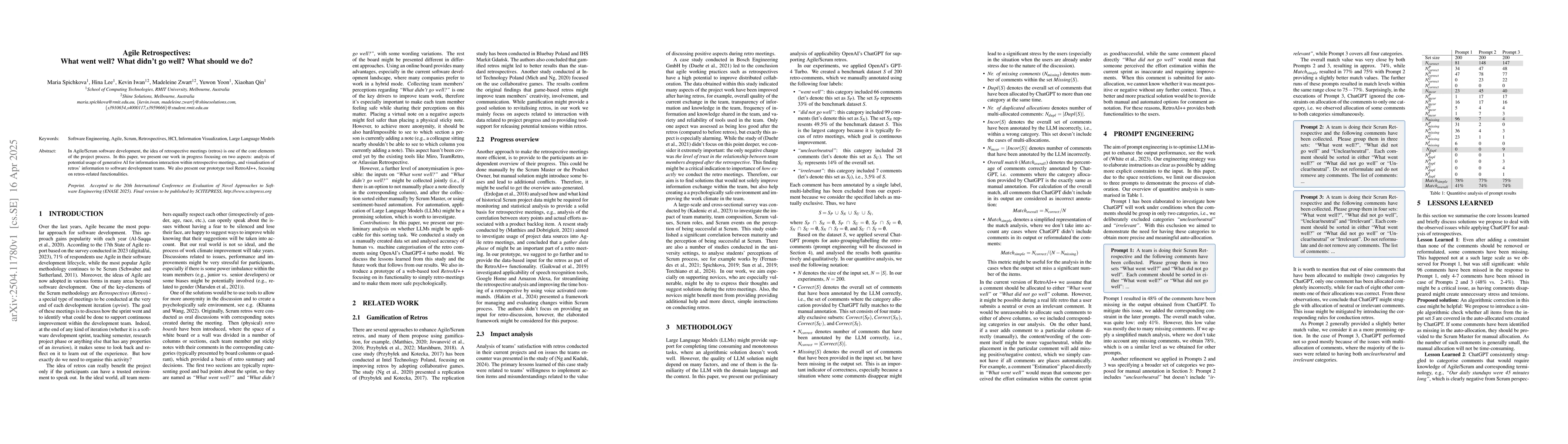Thumbnail for Agile Retrospectives: What went well? What didn't go well? What should
  we do?