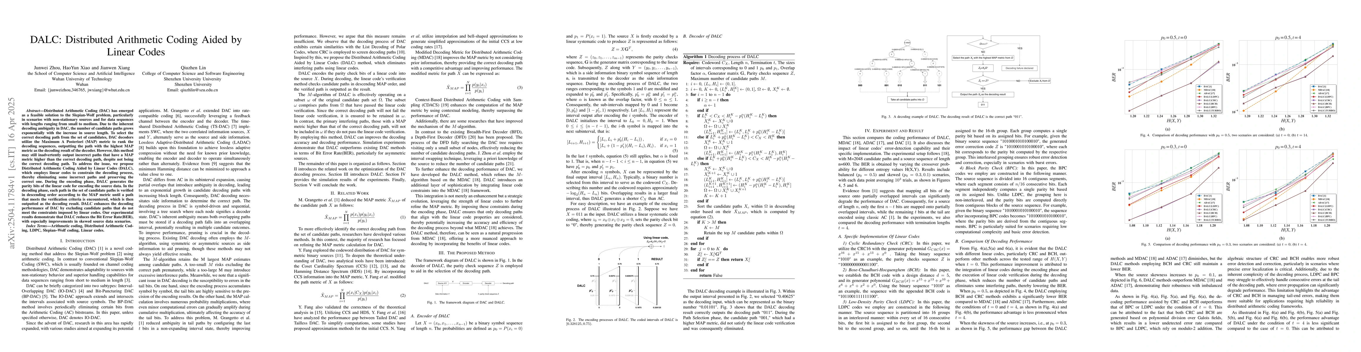 Thumbnail for DALC: Distributed Arithmetic Coding Aided by Linear Codes