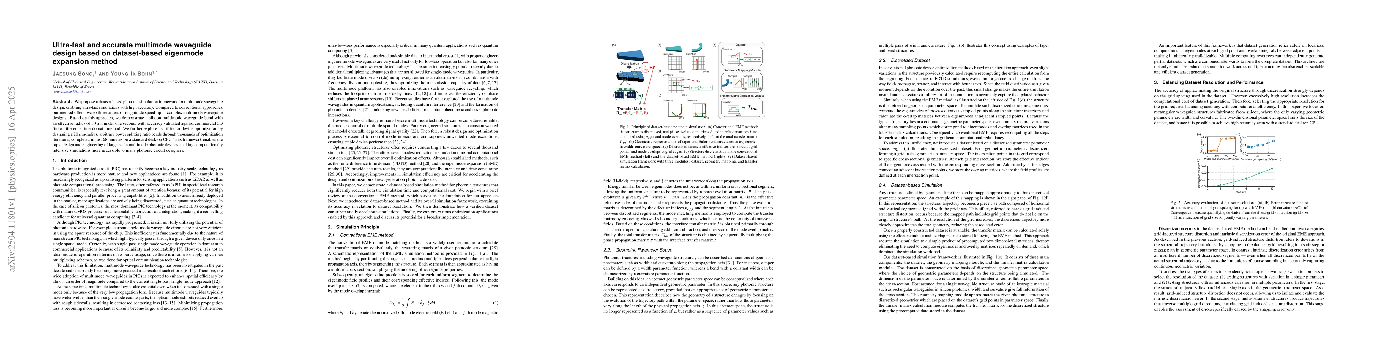 Thumbnail for Ultra-fast and accurate multimode waveguide design based on
  dataset-based eigenmode expansion method