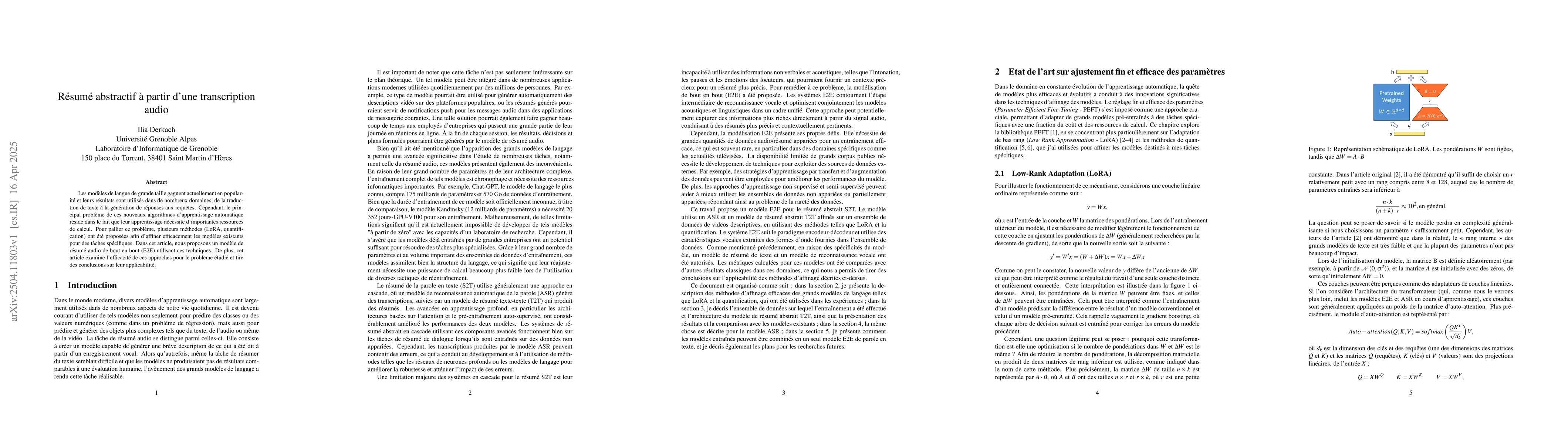 Thumbnail for Résumé abstractif à partir d'une transcription audio