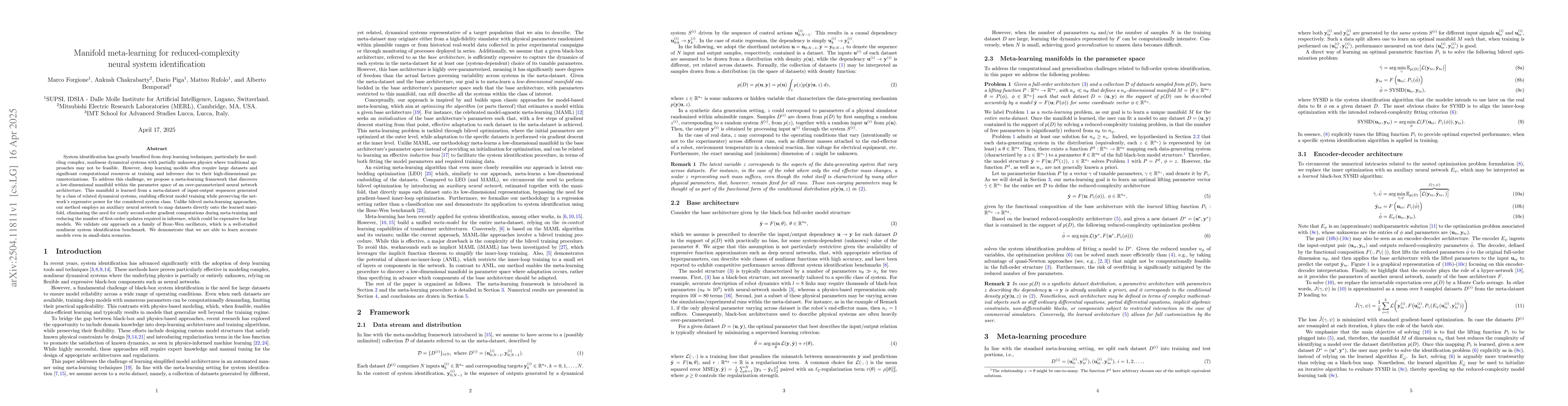 Thumbnail for Manifold meta-learning for reduced-complexity neural system
  identification