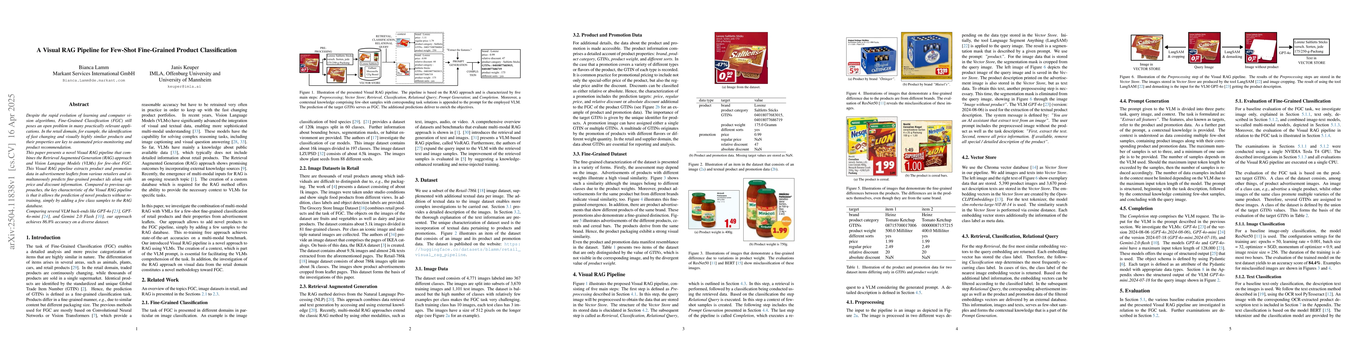 Thumbnail for A Visual RAG Pipeline for Few-Shot Fine-Grained Product Classification