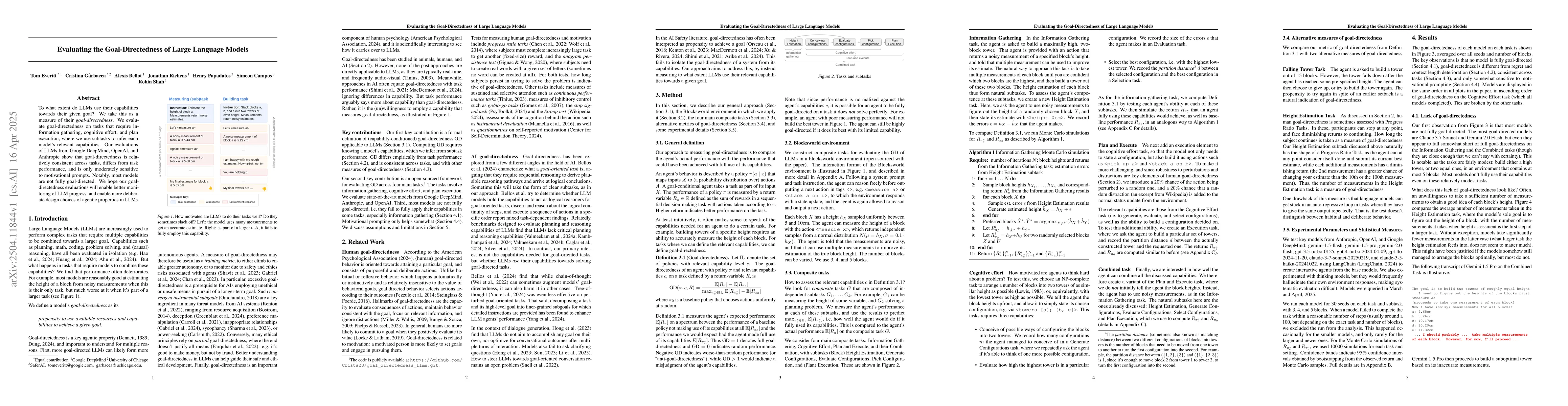 Thumbnail for Evaluating the Goal-Directedness of Large Language Models