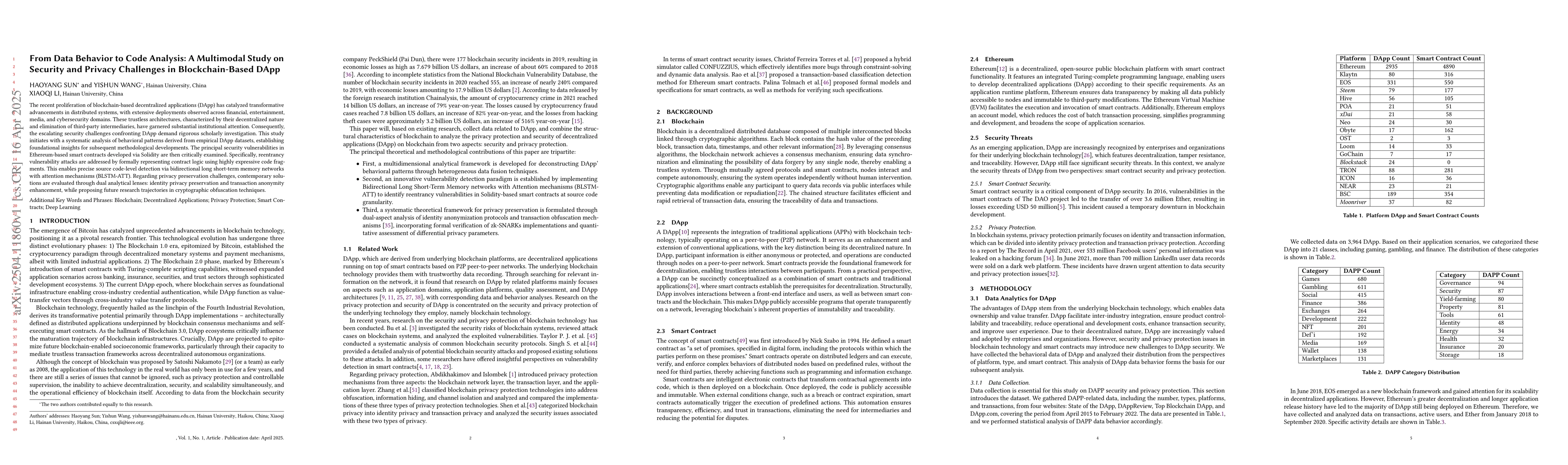 Thumbnail for From Data Behavior to Code Analysis: A Multimodal Study on Security and
  Privacy Challenges in Blockchain-Based DApp