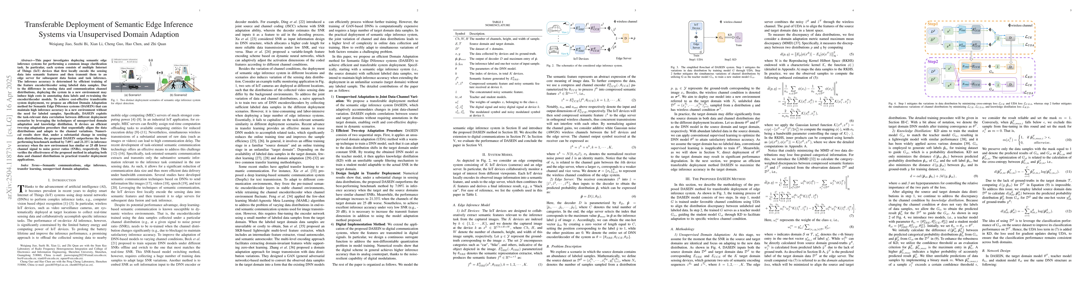Thumbnail for Transferable Deployment of Semantic Edge Inference Systems via
  Unsupervised Domain Adaption