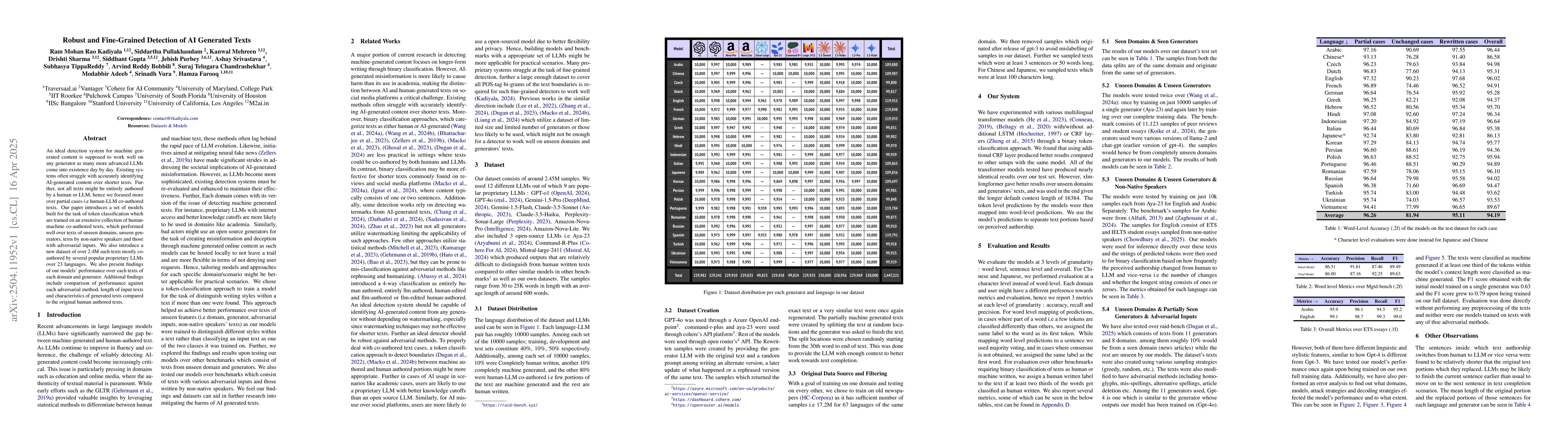 Thumbnail for Robust and Fine-Grained Detection of AI Generated Texts