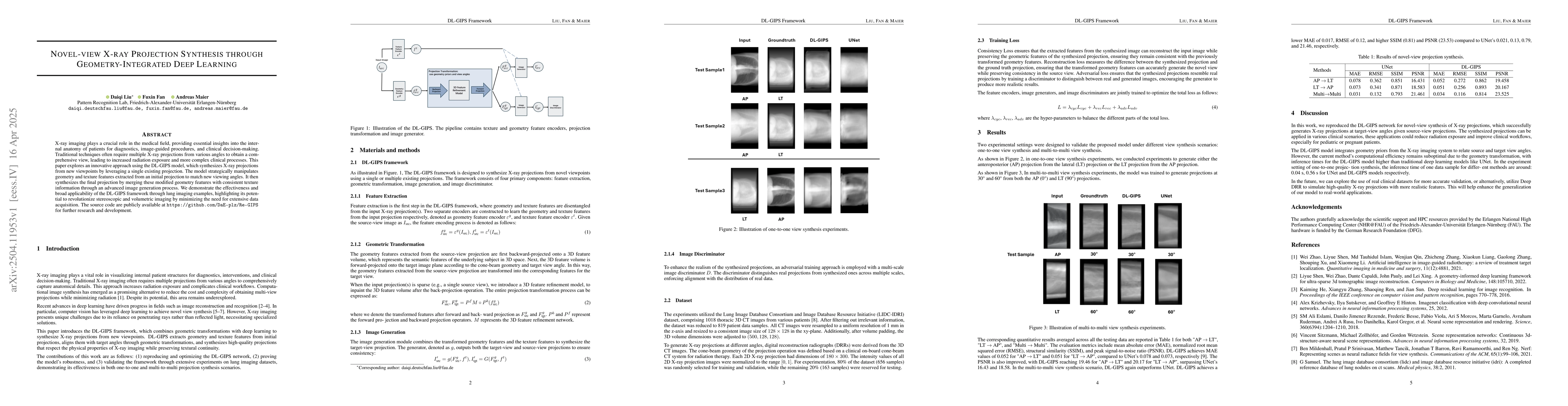 Thumbnail for Novel-view X-ray Projection Synthesis through Geometry-Integrated Deep
  Learning