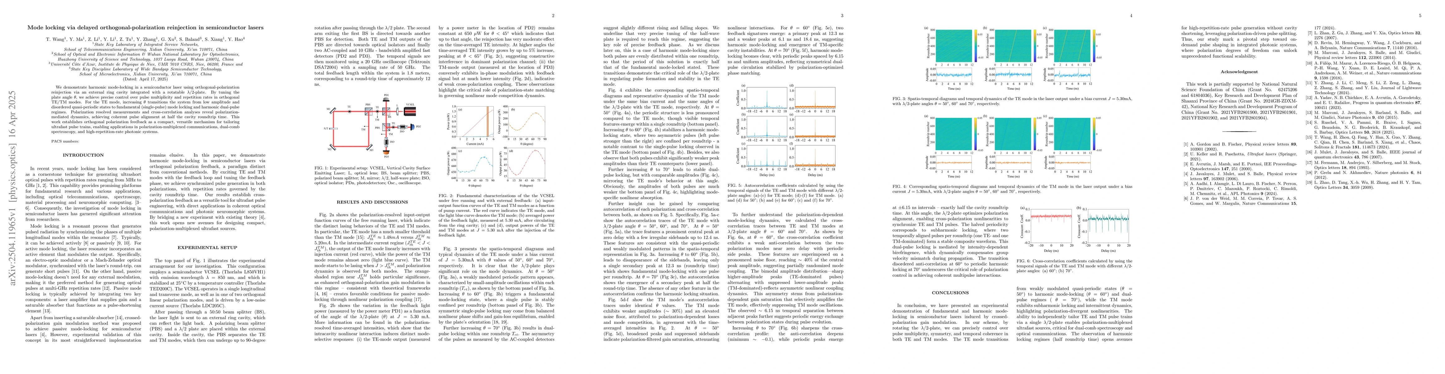 Thumbnail for Mode locking via delayed orthogonal-polarization reinjection in
  semiconductor lasers