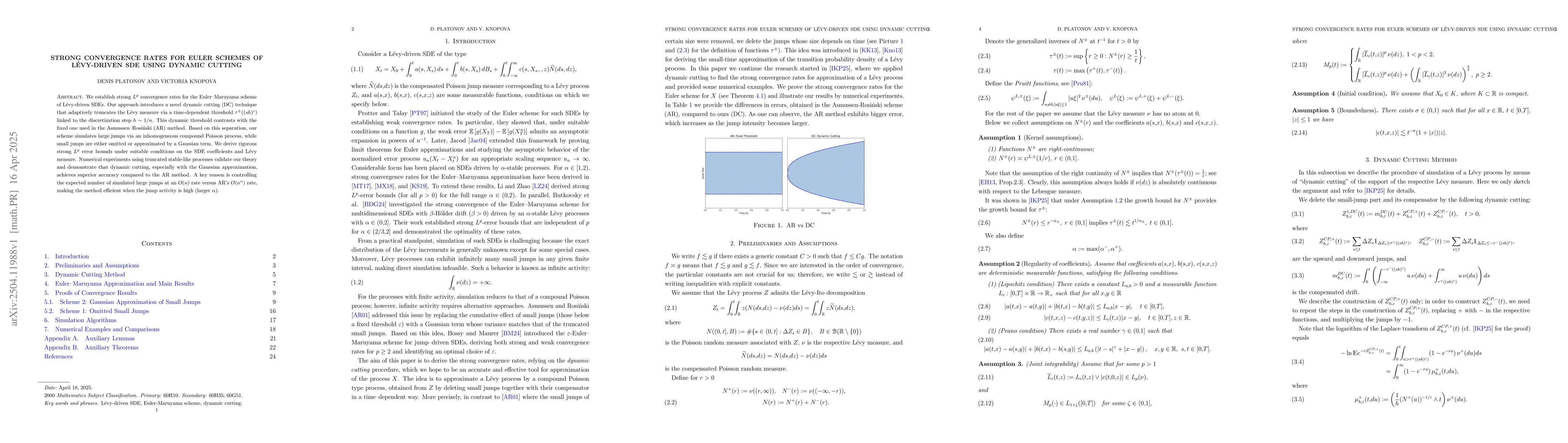 Thumbnail for Strong Convergence Rates for Euler Schemes of Levy-Driven SDE using
  Dynamic Cutting