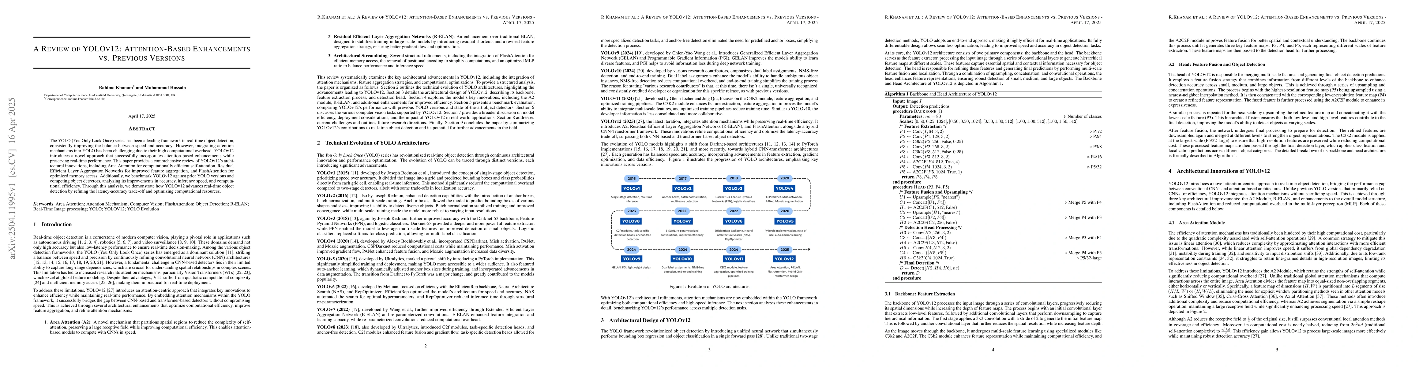 Thumbnail for A Review of YOLOv12: Attention-Based Enhancements vs. Previous Versions